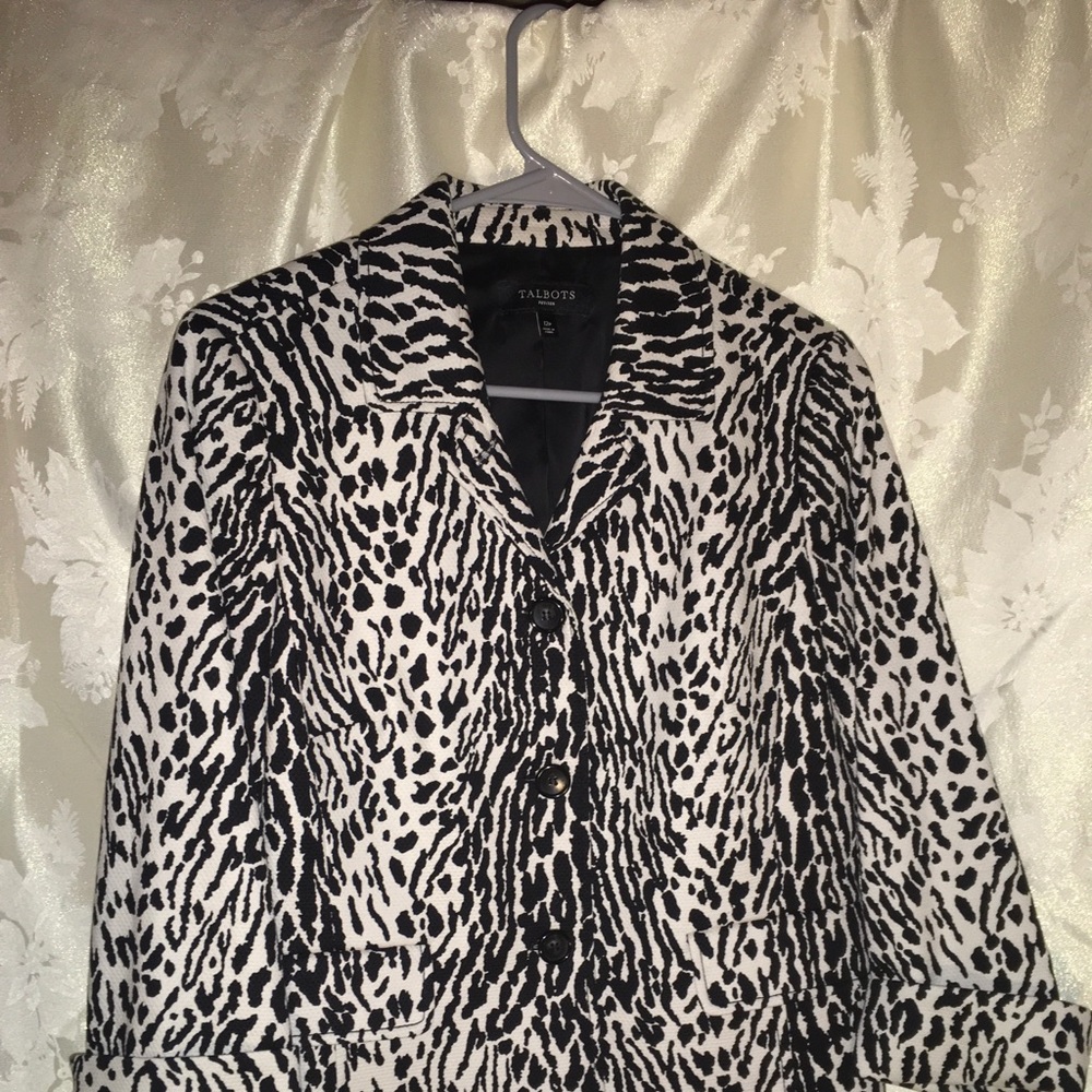 Animal print Talbots Blazer